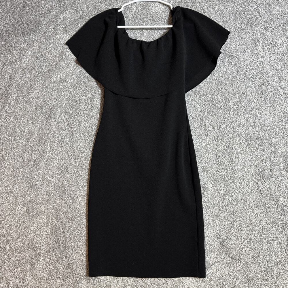 Bodycon Dress Size Medium Y2K Chic Romantic Mob Wife Off Shoulder Ruffle Evening
